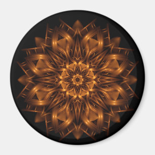 Íman Antigo Medalhão de Cobre Dourado