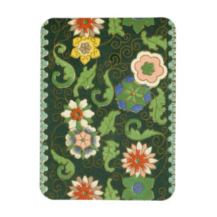 Íman Antigo Padrão Chinês de Cloisonné: Jade Verde