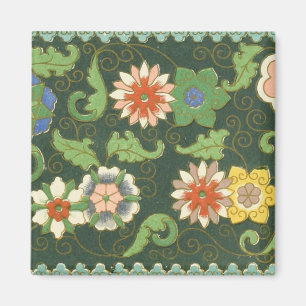 Íman Antigo Padrão Chinês de Cloisonné: Jade Verde