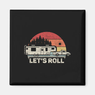 Íman Antigo Retro Vamos Rolando Camping 5ª Roda Camper