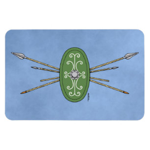 Íman Antigos escudos e lanças celtas