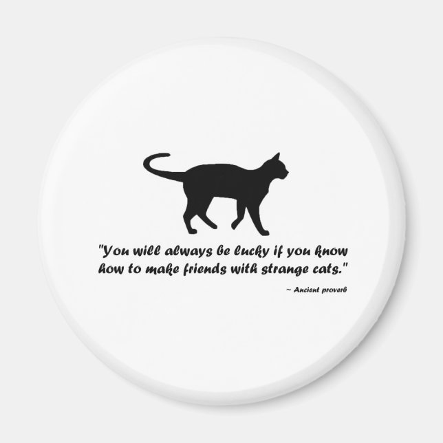Íman Antigos Proverbos de Gatos (Frente)