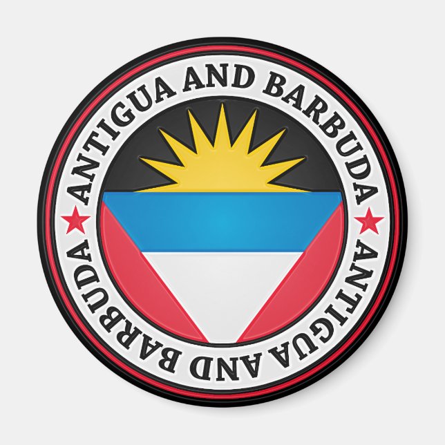 Íman Antígua e Barbuda, redonda Emblem (Frente)