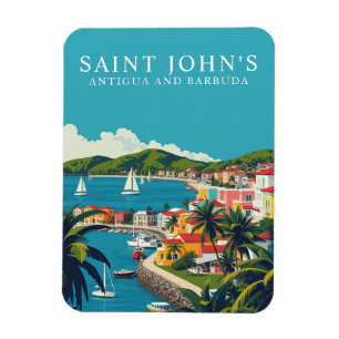 Íman Antígua Viagem de Souvenir do Santo de Retro John