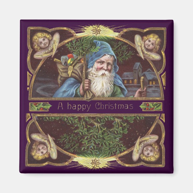 Íman Antiguidade de Natal dos Papais noeis Vitorianos A (Frente)