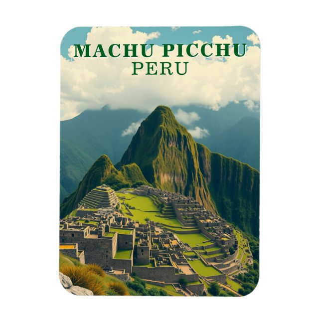 Íman Antiguidade Machu Picchu Peru Souvenir Inca (Vertical)