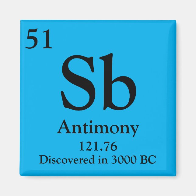 Íman Antimônio Mesa periódica (Frente)