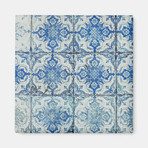 Íman Antique Vintage Portuguese Tiles Pattern - Azulejo