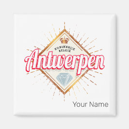 Íman Antwerp Flanders Bélgica Retro Vintage Souvenir