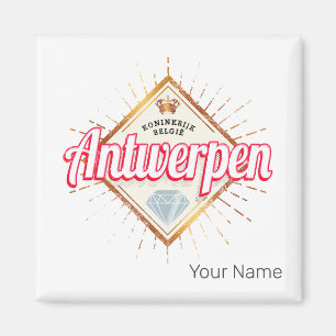 Íman Antwerp Flanders Bélgica Retro Vintage Souvenir