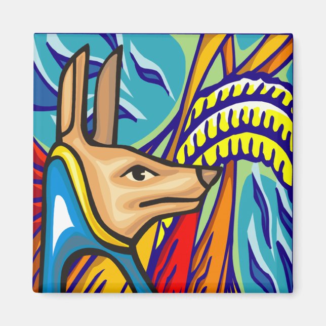 Íman Anubis Magnet egípcia (Frente)