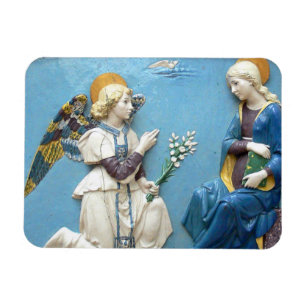 Íman Anunciação Madona Renascença Della Robbia Azul