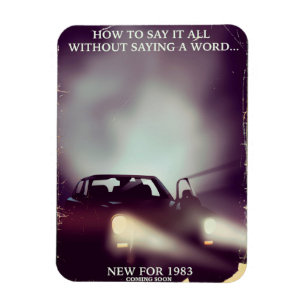 Íman anúncio de carro dos anos 80