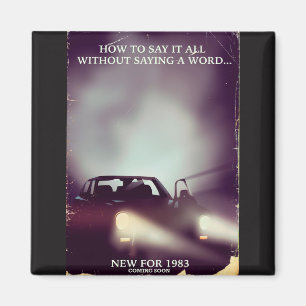 Íman anúncio de carro dos anos 80