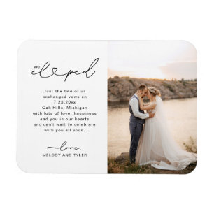 Íman Anúncio de Casamento Nós Fugimos Script Cartão de 