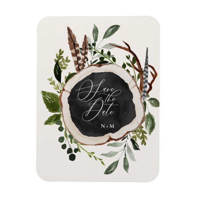 Íman anúncio de casamento outono de fazenda rústica do  (Vertical)