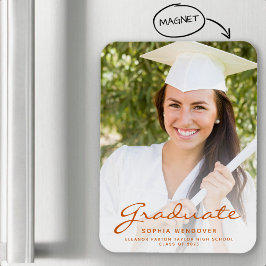 Íman Anúncio de Formando de Script Laranja Queimado com