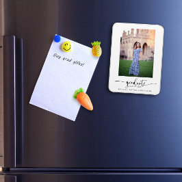 Íman Anúncio de Foto de Graduação de Script Elegante