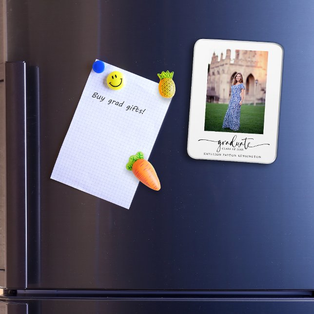 Íman Anúncio de Foto de Graduação de Script Elegante (Criador carregado)