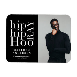 Íman Anúncio de graduação da foto do hip-hop