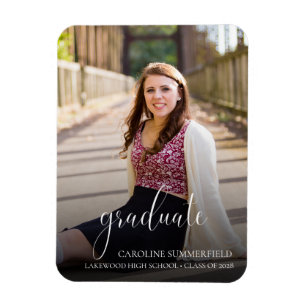 Íman Anúncio de Graduação de Foto Elegante Simples