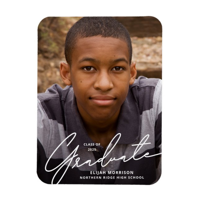 Íman Anúncio de Graduação de Foto por Sobreposição de S (Vertical)