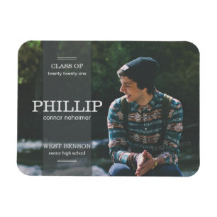 Íman Anúncio de Graduação de Fotos da Cinza de Banne