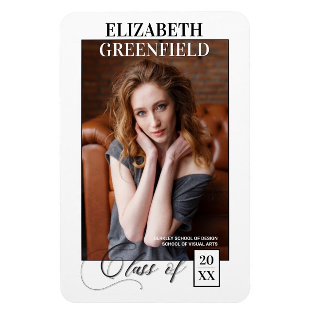 Íman Anúncio de Graduação Moderna do Cobrir da Revista (Vertical)