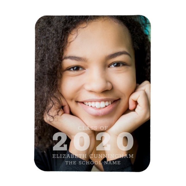 Íman Anúncio de Graduação Personalizada de Foto 2020 (Vertical)