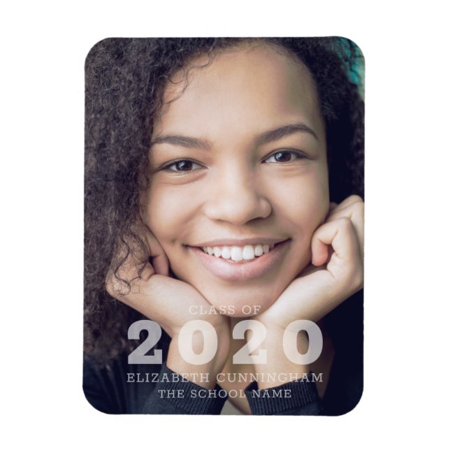 Íman Anúncio de Graduação Personalizada de Foto 2020 (Vertical)