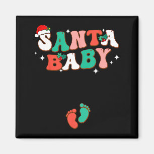 Íman Anúncio de gravidez de Natal Santa Baby Grávida