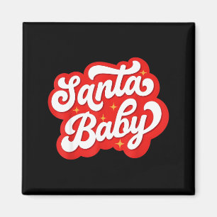 Íman Anúncio de Gravidez de Natal Santa Baby Grávida
