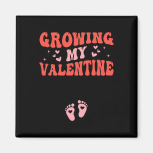 Íman Anúncio de Gravidez do Meu Valentim Crescendo