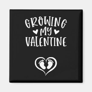 Íman Anúncio de Gravidez do Meu Valentim Crescendo