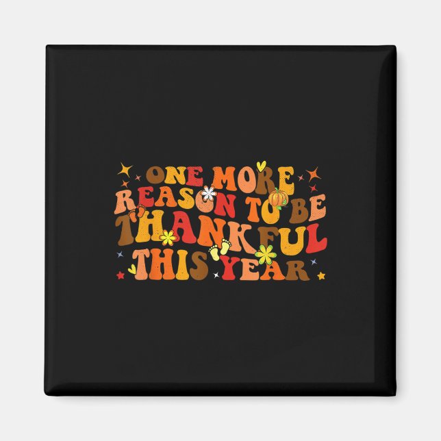 Íman Anúncio de gravidez engraçado para o Dia de Ação d (Frente)