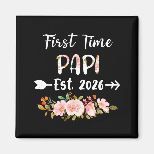 Íman Anúncio de Gravidez Floral Ft Time Pa Est 2026 (Frente)