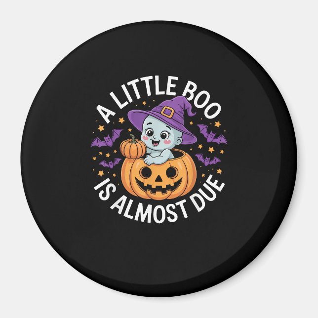 Íman Anúncio de gravidez fofo de Halloween (Frente)