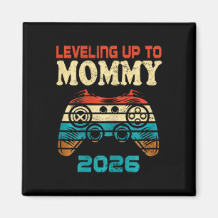 Íman Anúncio de Gravidez Retro Leveling Up To Mommy 202