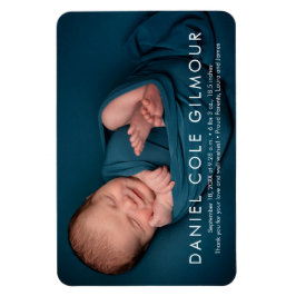 Íman Anúncio de Nascimento da Foto do Nome do Menino Mi