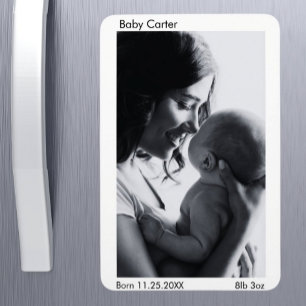 Íman Anúncio de nascimento de gravidez - Imagem fotográ