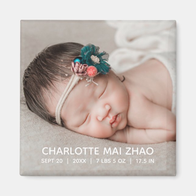 Íman Anúncio de Nascimento do Bebê (Frente)