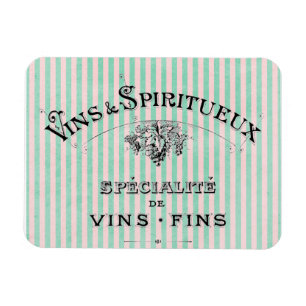 Íman Anúncio de Vinho Francês Antigo em Listras