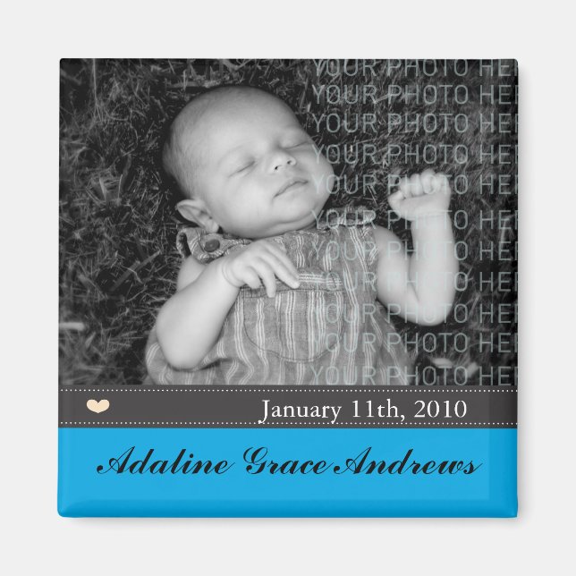 Íman Anúncio do bebê (Frente)