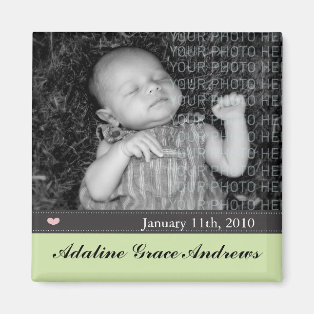 Íman Anúncio do bebê (Frente)