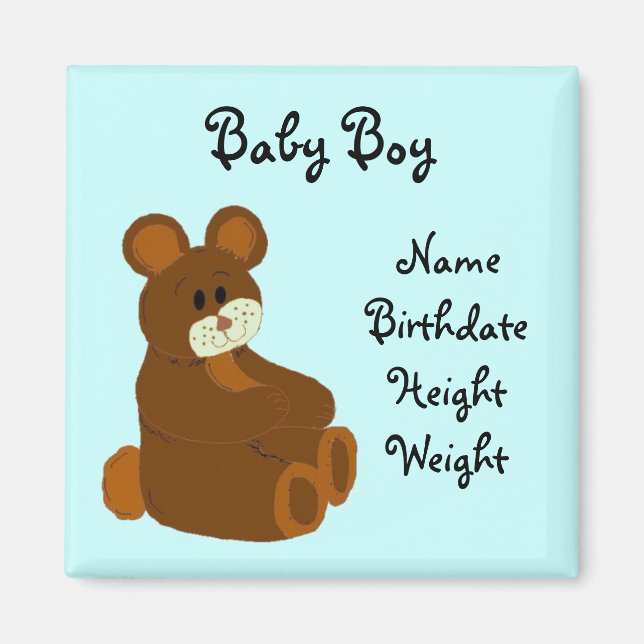 Íman Anúncio do bebê (Frente)