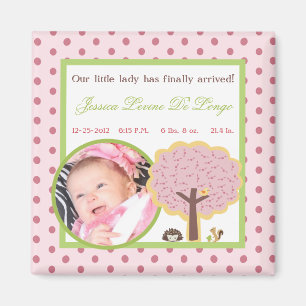 Íman Anúncio do bebê Magnet Love and Nature Girl Wood