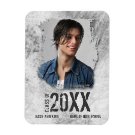 Íman Anúncio do Formando de Foto do legal Modern Grunge