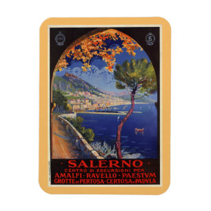 Íman Anúncio do viagem do verão do vintage de Salerno