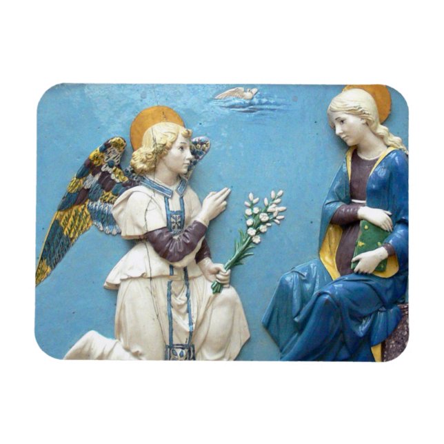 Íman Anúncio Madonna Renascença Della Robbia Blue (Horizontal)