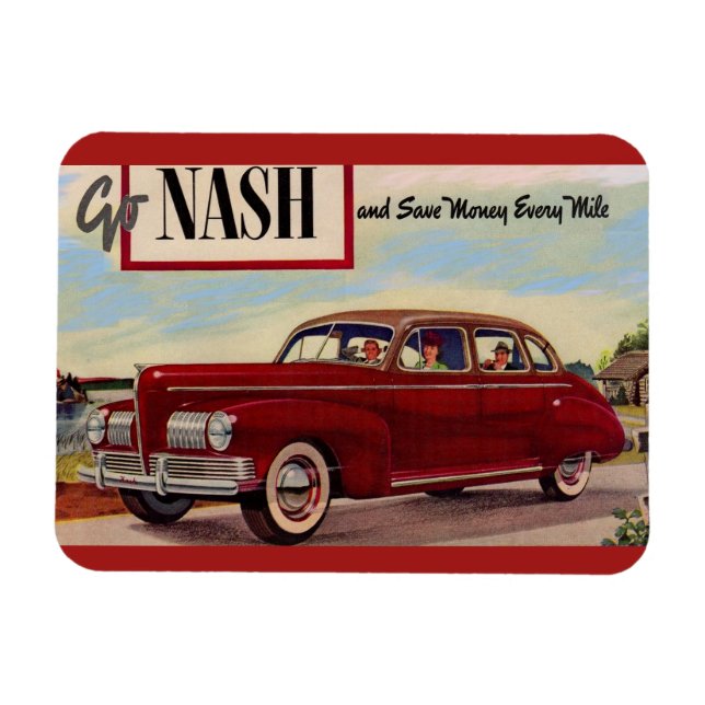 Íman Anúncio para automóveis Nash 1941 (Horizontal)